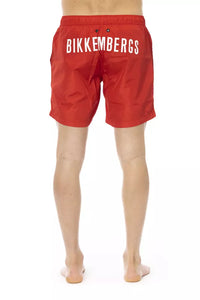 Bikkembergs Red Polyester Men's Swim Short