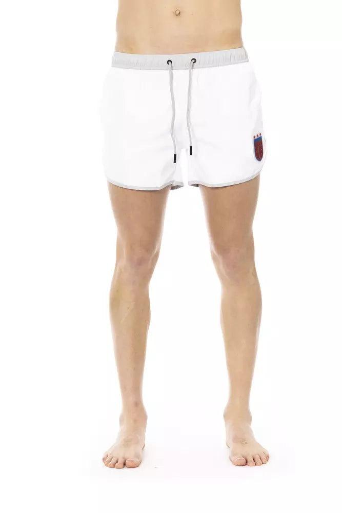 Bikkembergs White Polyester Men Swim Shorts