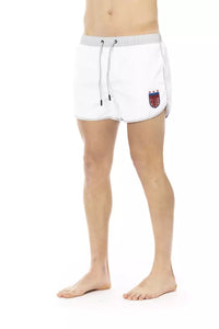 Bikkembergs White Polyester Men Swim Shorts