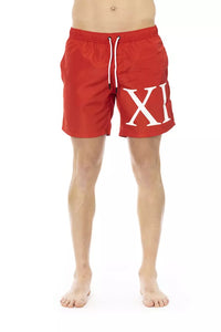 Bikkembergs Red Polyester Men Swim Short