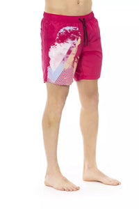 Bikkembergs Fuchsia Polyester Men Swim Short