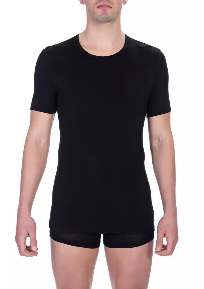 Bikkembergs Black Viscose Men's T-Shirt