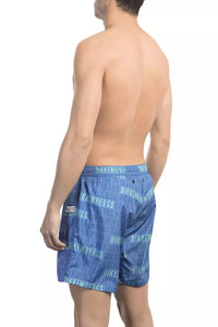 Bikkembergs Blue Polyester Men Swim Short