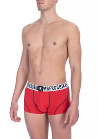 Bikkembergs Red Cotton Men Underwear Trunk Pack