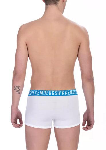 Bikkembergs White Cotton Men Trunk Underwear