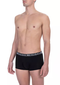 Bikkembergs Black Cotton Men Underwear Trunk Pack