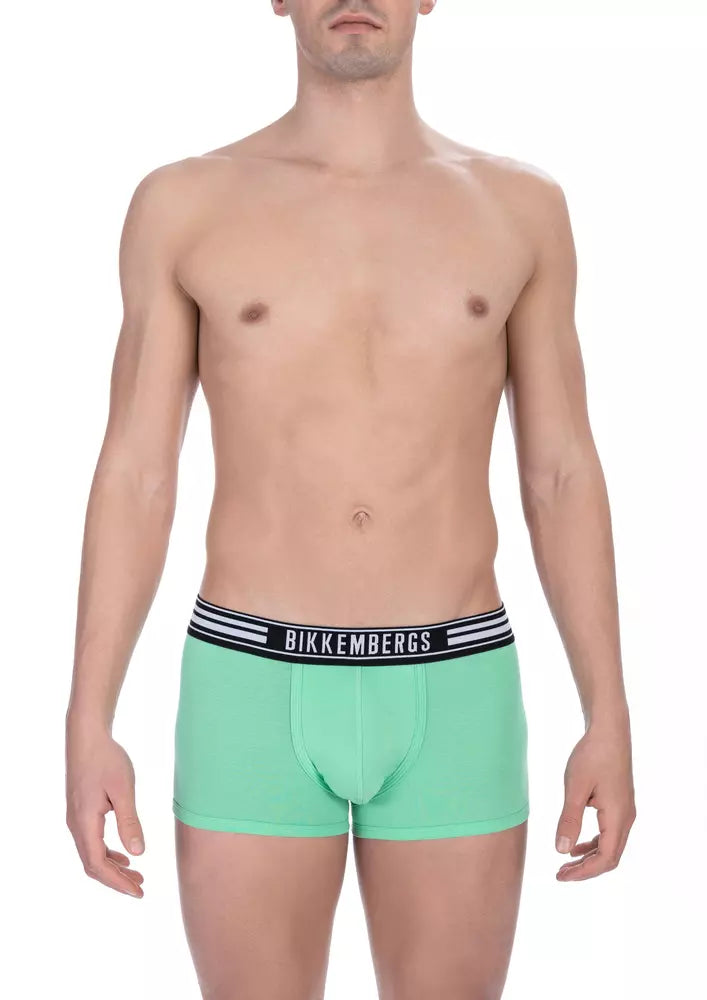 Bikkembergs Green Cotton Men's Trunk Underwear