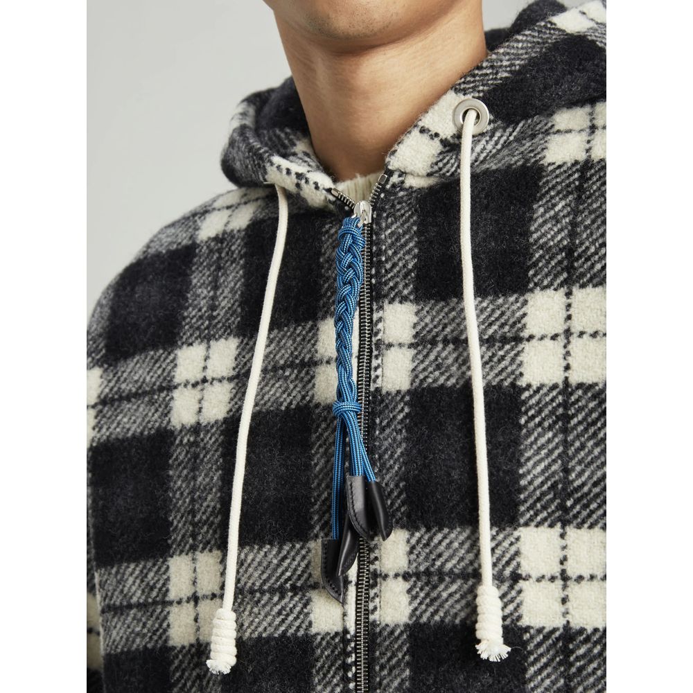 Palm Angels Archival Check Cashmere Hooded Jacket