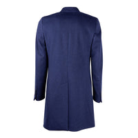 Made in Italy Navy Elegance Wool Coat for Men