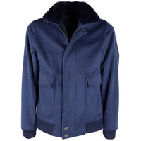 Made in Italy Blue Wool Vergine Jacket