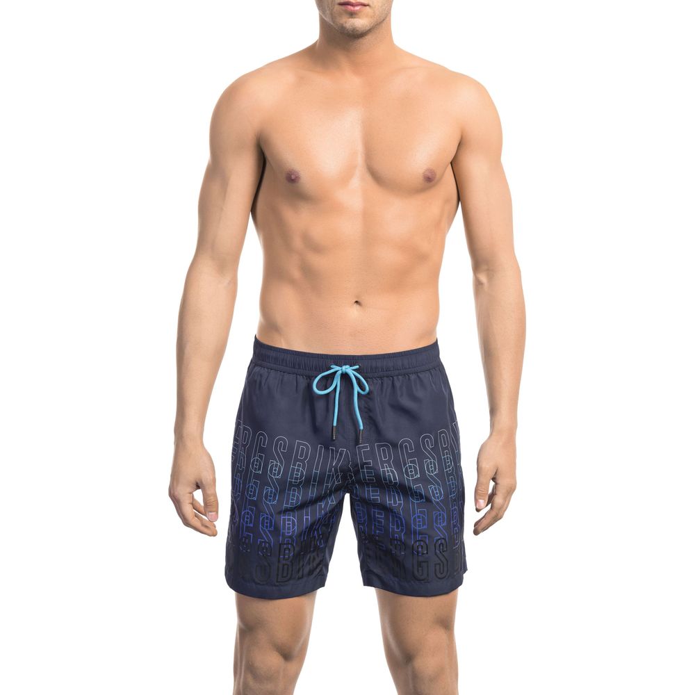 Bikkembergs Blue Polyester Men's Swim Short