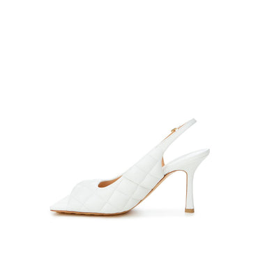 Bottega Veneta White Leather Sandal