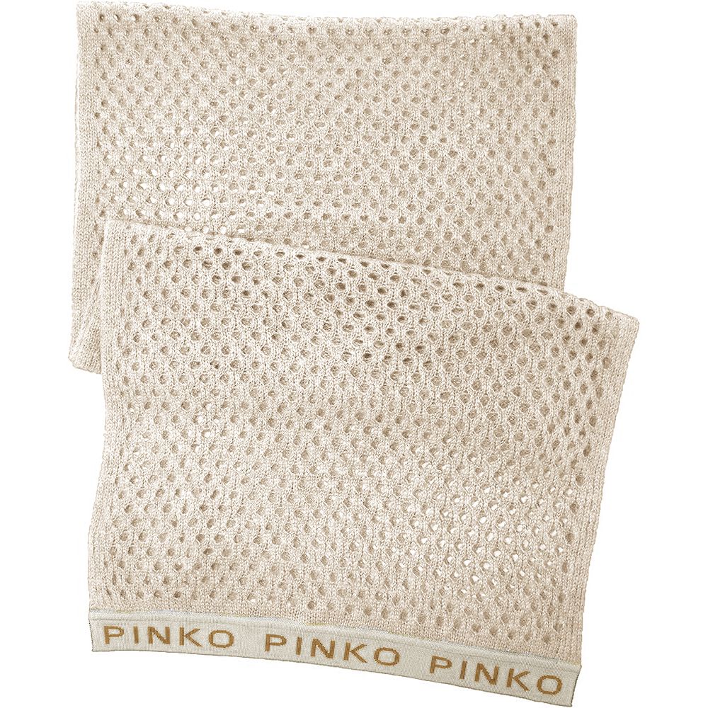 PINKO Beige Acrylic Scarf