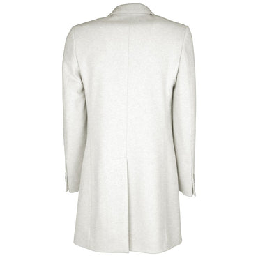 Made in Italy White Wool Vergine Jacket