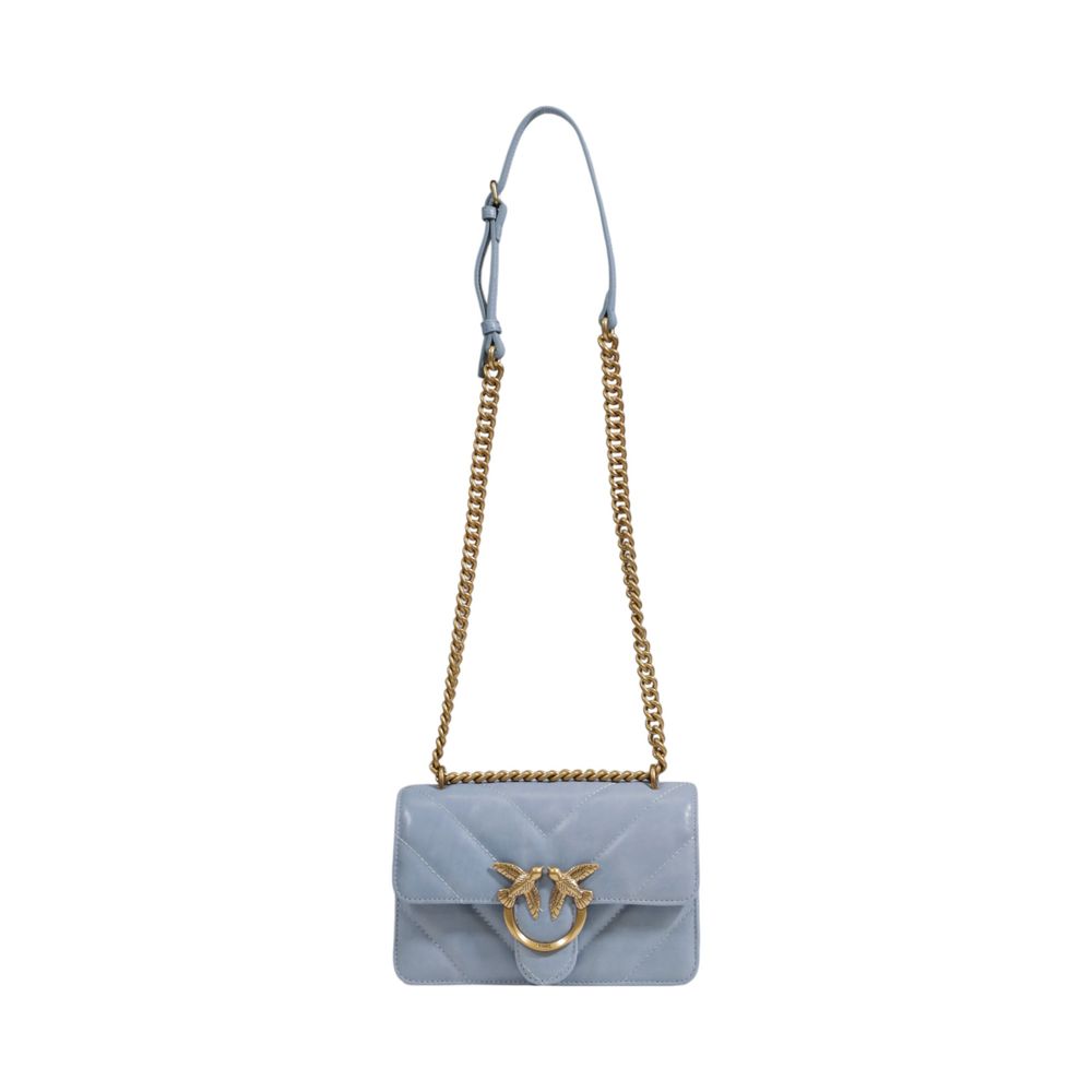 PINKO Blue Leather Handbag