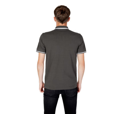 EA7 Emporio Armani Gray Cotton Polo Shirt