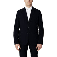 Armani Exchange Blue Cotton Blazer