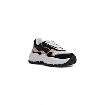 Armani Exchange Black And White Polyester Sneaker