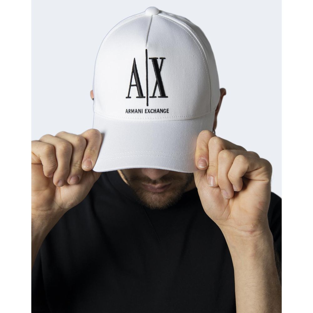 Armani Exchange White Cotton Hats & Cap