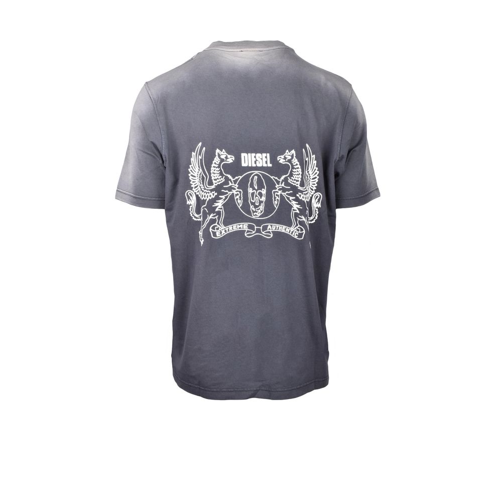 Diesel Gray Cotton T-Shirt