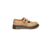 Dr. Martens Beige Leather Flat Shoe