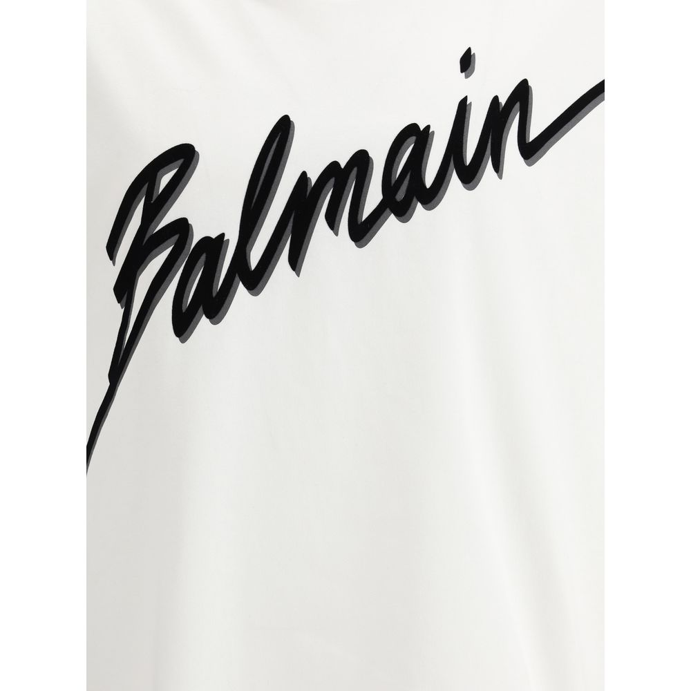 Balmain Letter Flock T-Shirt