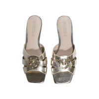 PINKO Gold Leather Sandal