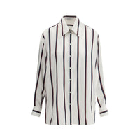 Alexander McQueen Silk Striped Shirt