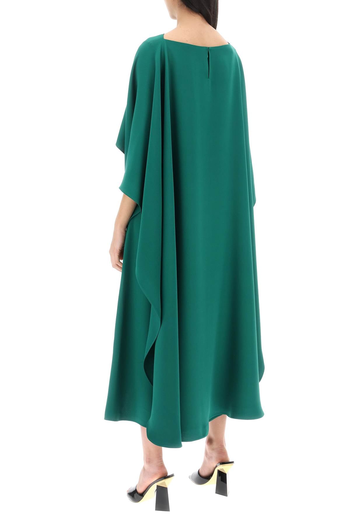 Valentino Garavani cady couture cape dress in