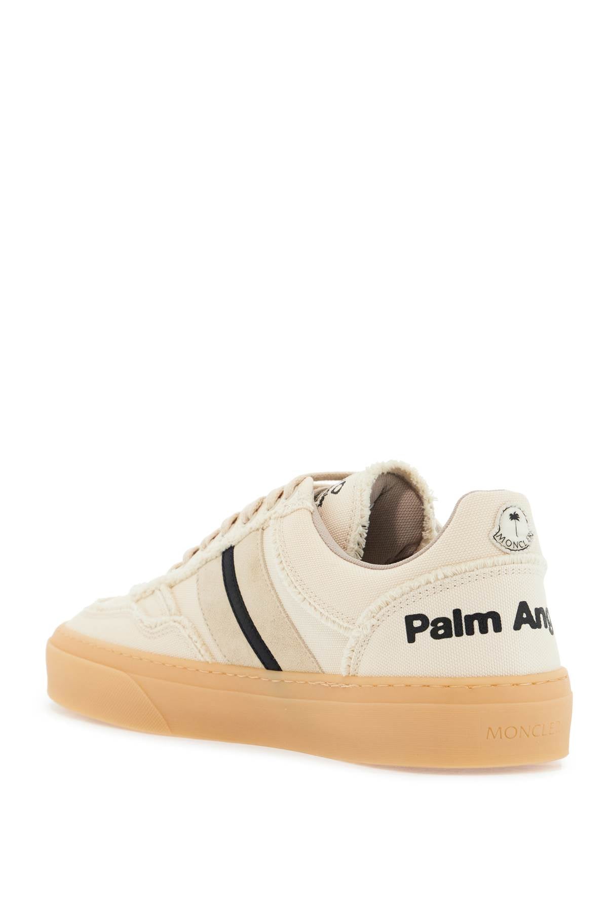 Moncler X Palm Angels natural leather sneakers with black details monaco2 luxury collaboration