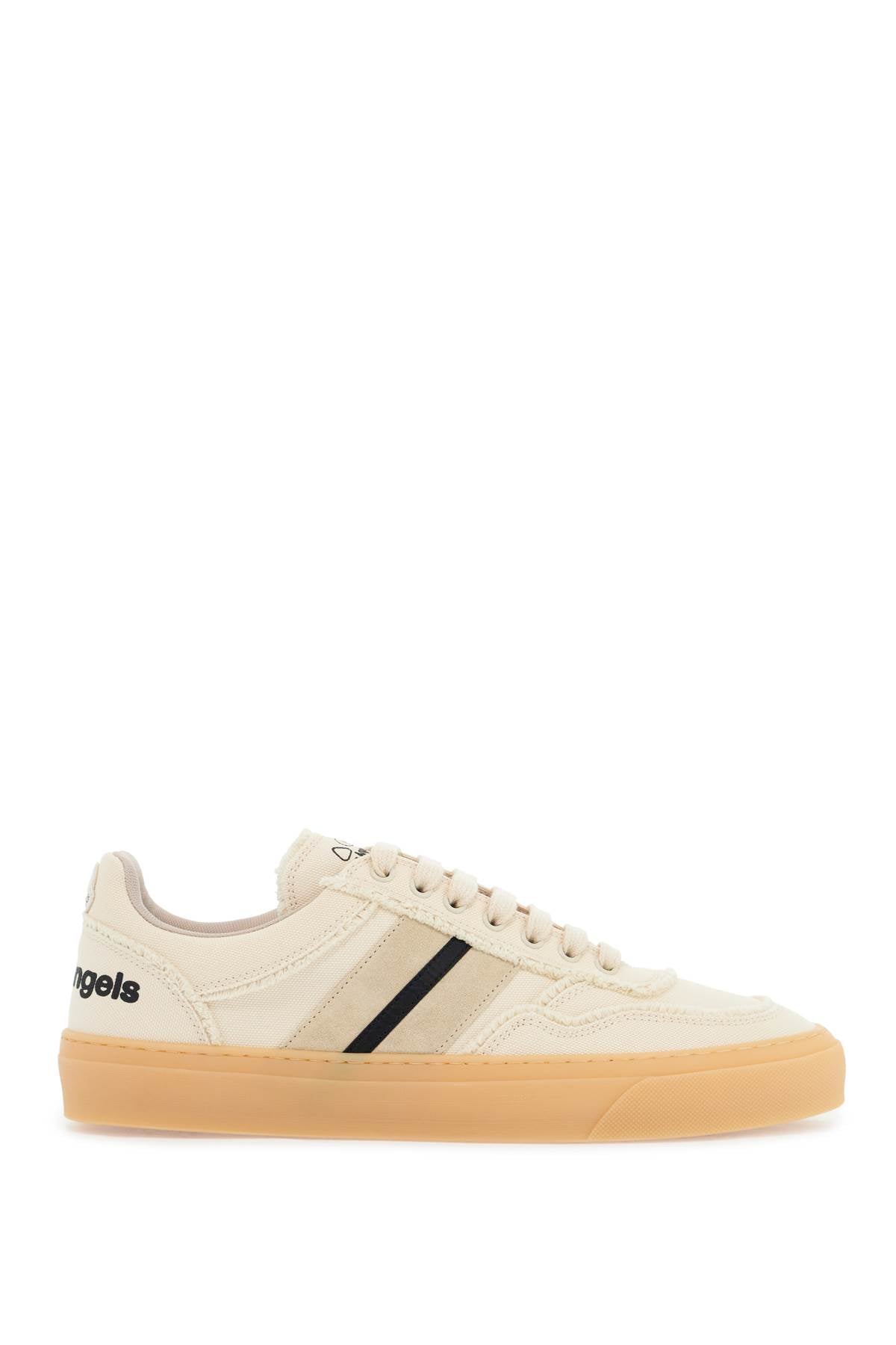 Moncler X Palm Angels natural leather sneakers with black details monaco2 luxury collaboration