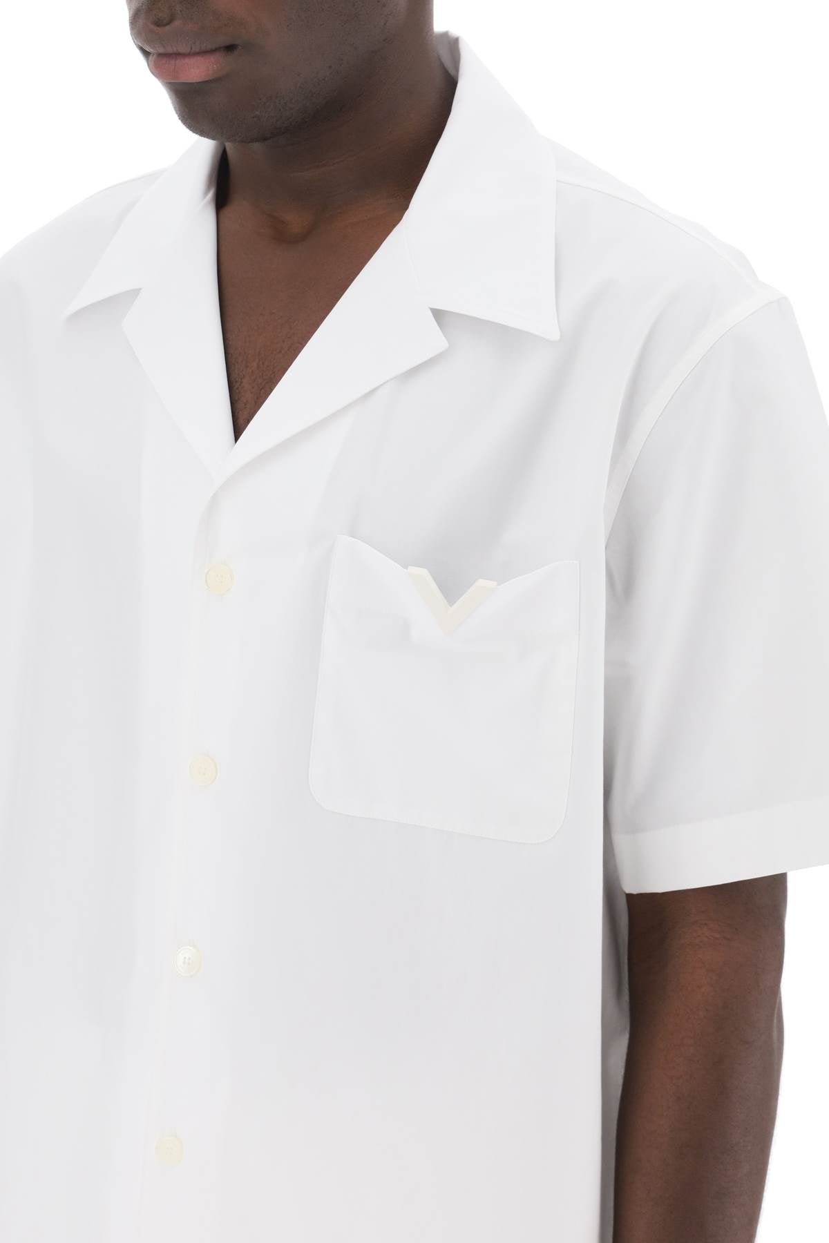 Valentino Garavani "v detail bowling shirt with v-