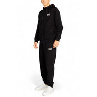 EA7 Emporio Armani Black And White Cotton Sweatsuit