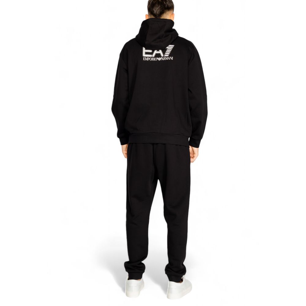 EA7 Emporio Armani Black And White Cotton Sweatsuit