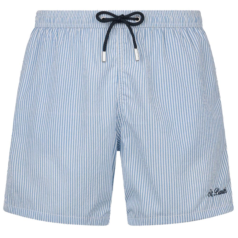 MC2 Saint Barth Light Blue Polyester Swimwear