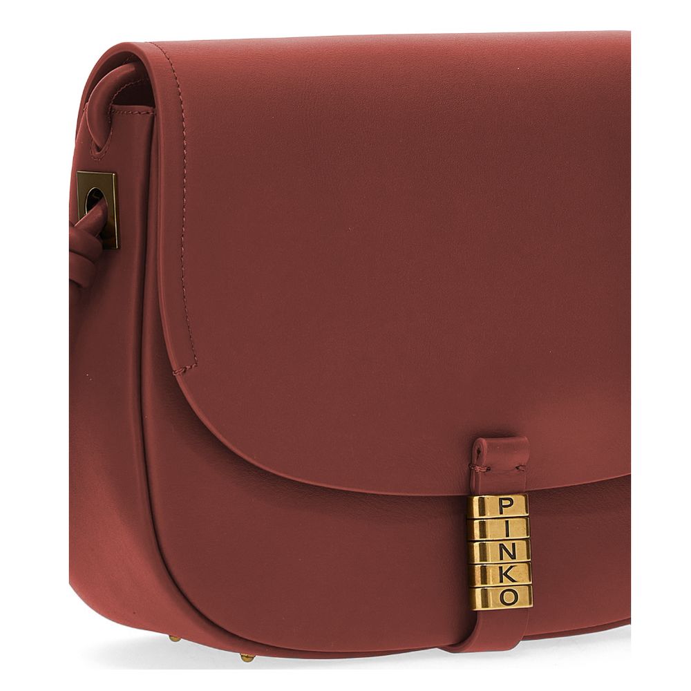 PINKO Red Leather Crossbody Bag