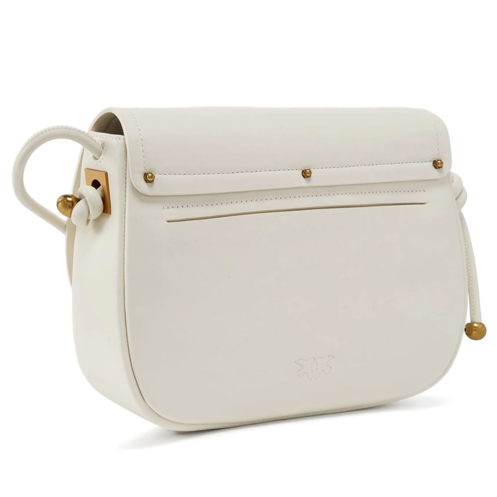 PINKO White Leather Crossbody Bag