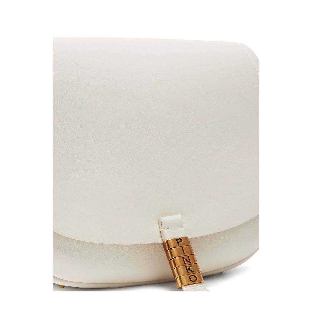 PINKO White Leather Crossbody Bag