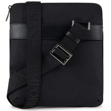 Emporio Armani Black Nylon Messenger Bag