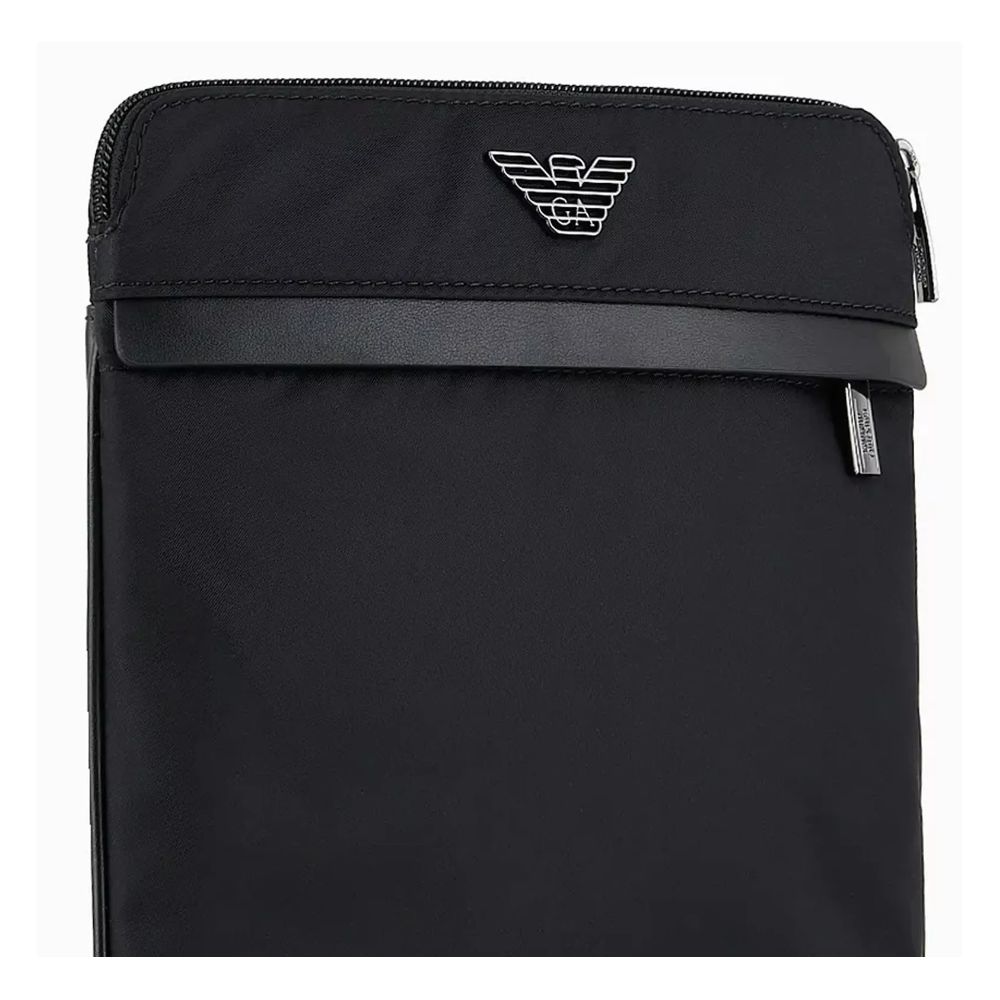 Emporio Armani Black Nylon Messenger Bag