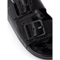 Balenciaga Black Leather Sandal