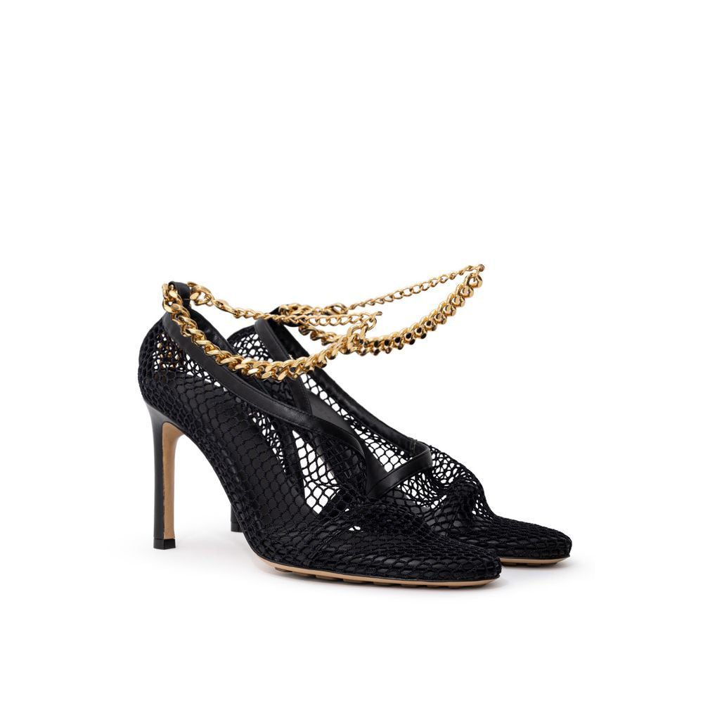 Bottega Veneta Black Leather Sandal