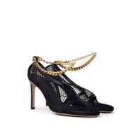 Bottega Veneta Black Leather Sandal