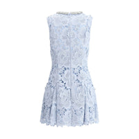 Self-Portrait lace Mini Dress with jewel collar