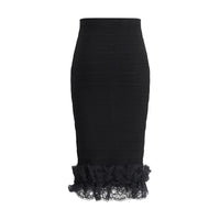 Self-Portrait Lace detail Midi Skirt