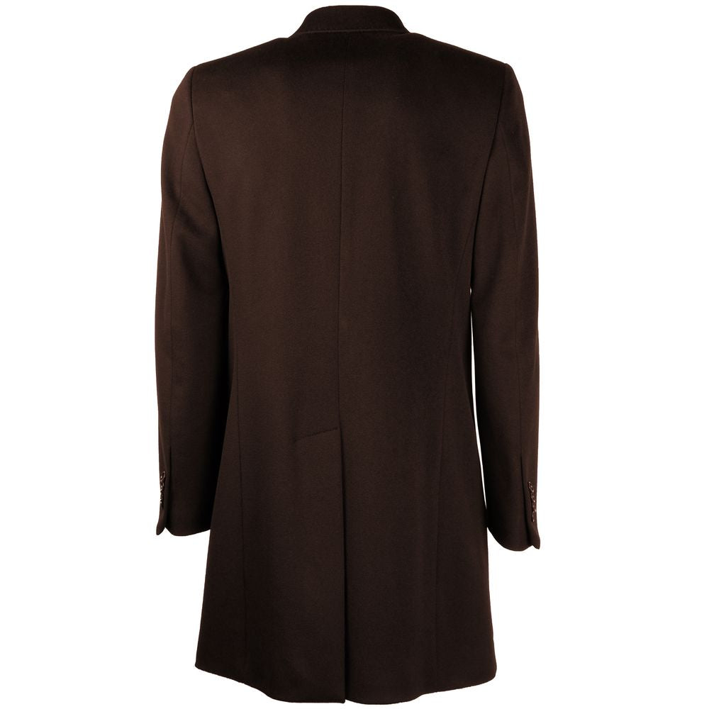 Made in Italy Brown Wool Vergine Jacket