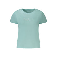 Pepe Jeans Light Blue Cotton Tops & T-Shirt