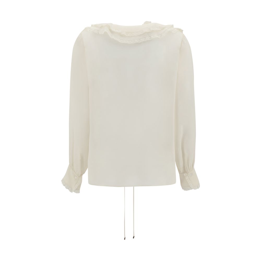 Chloé silk Blouse with pleated details