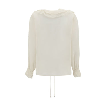 Chloé silk Blouse with pleated details