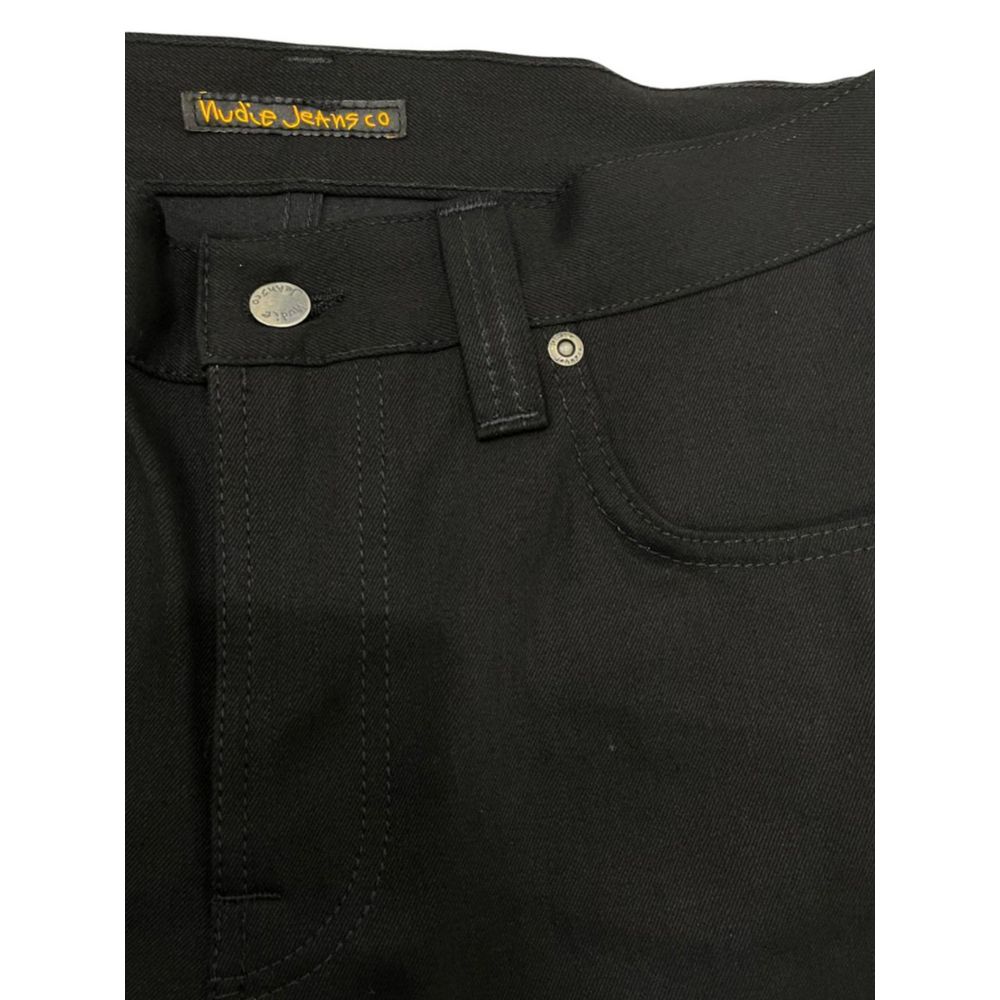 Nudie Jeans Black Cotton Jeans & Pant